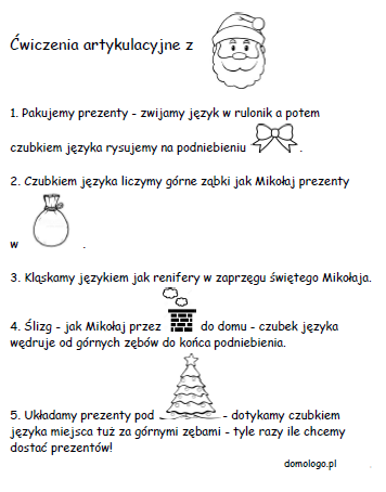Ćwiczenia artykulacyjne z Mikołajem - Domologo.pl | Kindergarden,  Education, Math